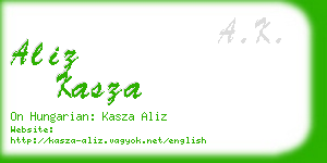 aliz kasza business card